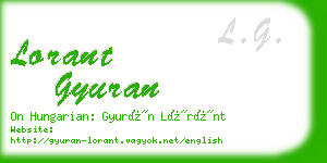 lorant gyuran business card